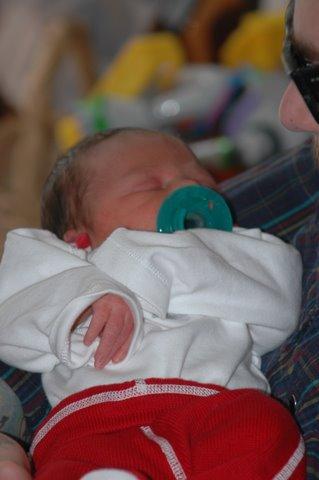 Liam his first day at home!