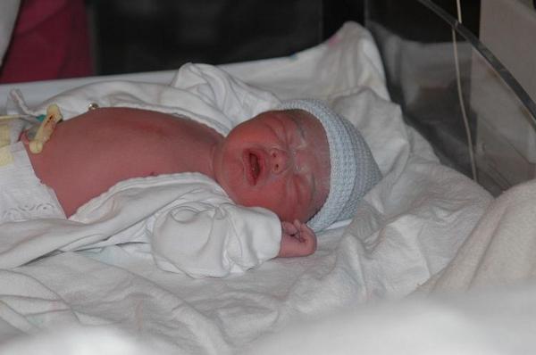 Liam Scott, fresh out of the womb!